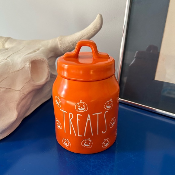Rae Dunn Other - Rae Dunn Orange Pumpkin Jack O’Lantern Halloween Treats Canister Candy Jar